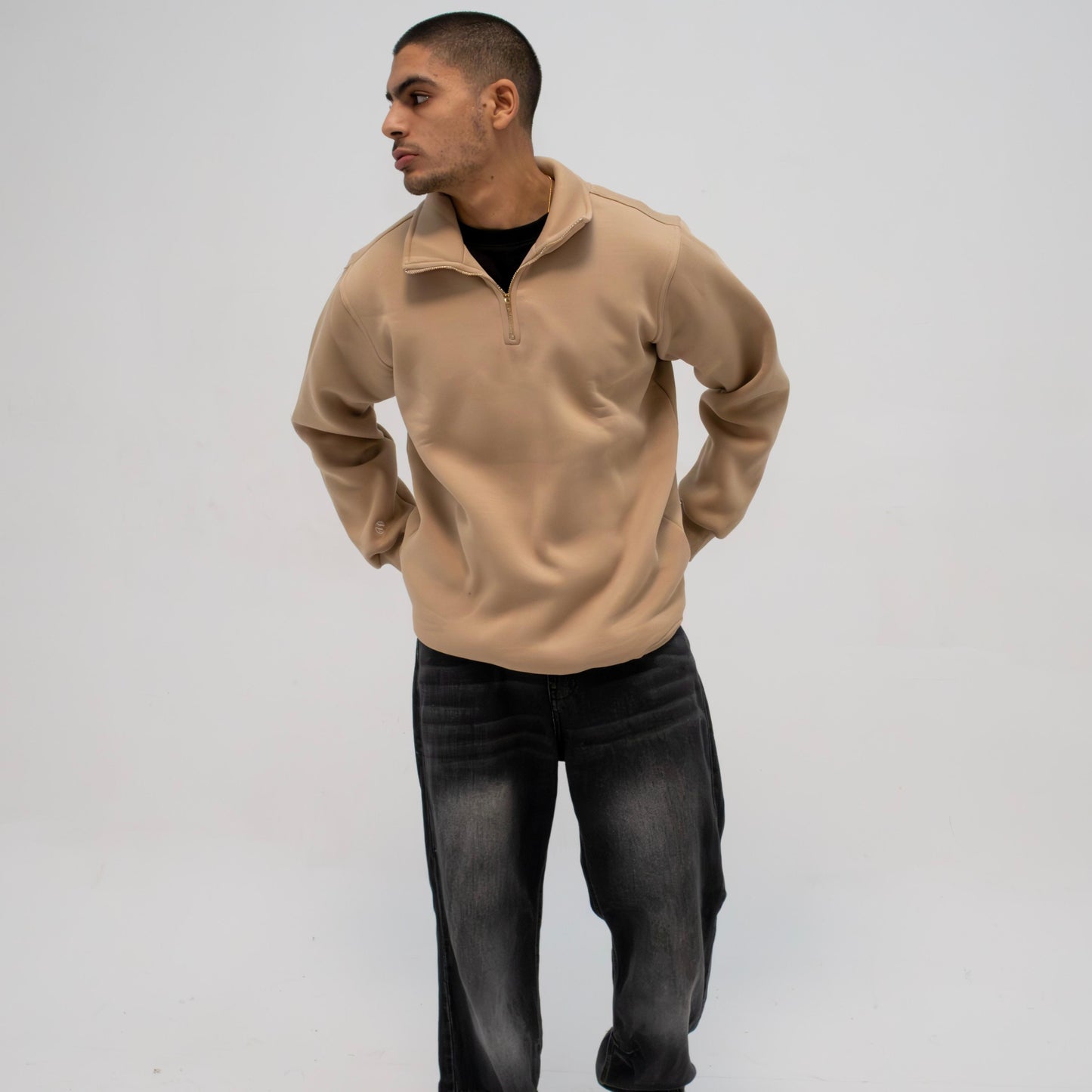 Beige Quarter Zip