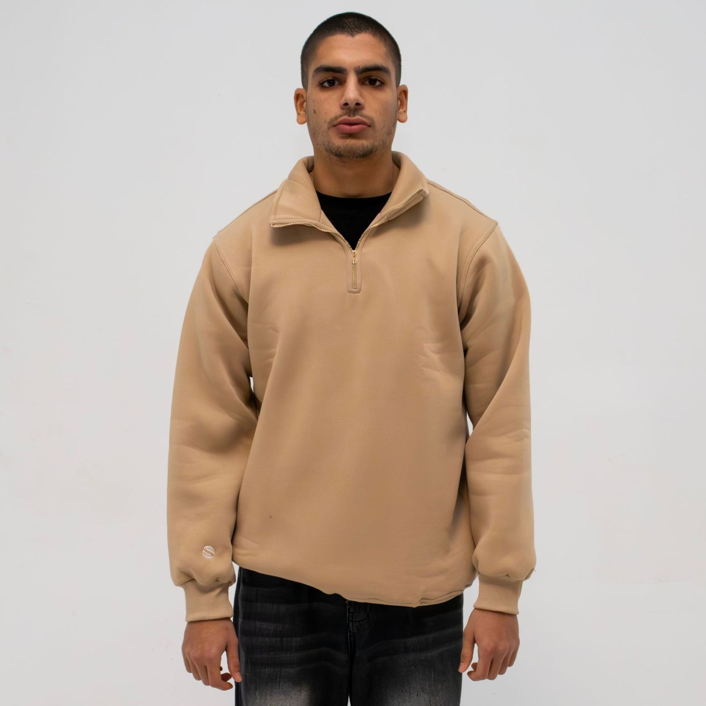 Beige Quarter Zip