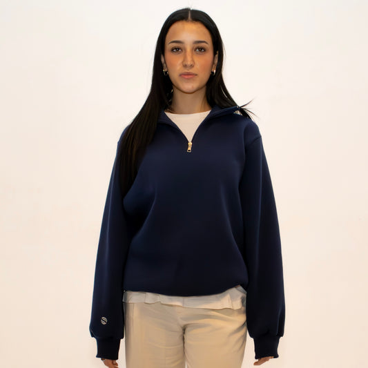 Navy Quarter Zip