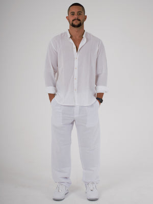 White Linen Pants